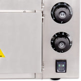 Beeketal 'BPO33-2' Profi Doppel Kammer Pizzaofen mit 2x 400x400 mm Schamottstein mit Pizzaschaufel, Gastro Steinbackofen für Pizza und Backwaren, Leistung 3000W, Pizzabackofen Temperatur bis zu 350°C