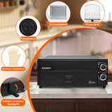 Anatole Pizzaöfen Elektrisch 12" 1800W Pizza Maker Indoor Zeit Temperatur Einstellbar Pizzamaschine Multifunktional mit Abnehmbar Grill Krume Tray